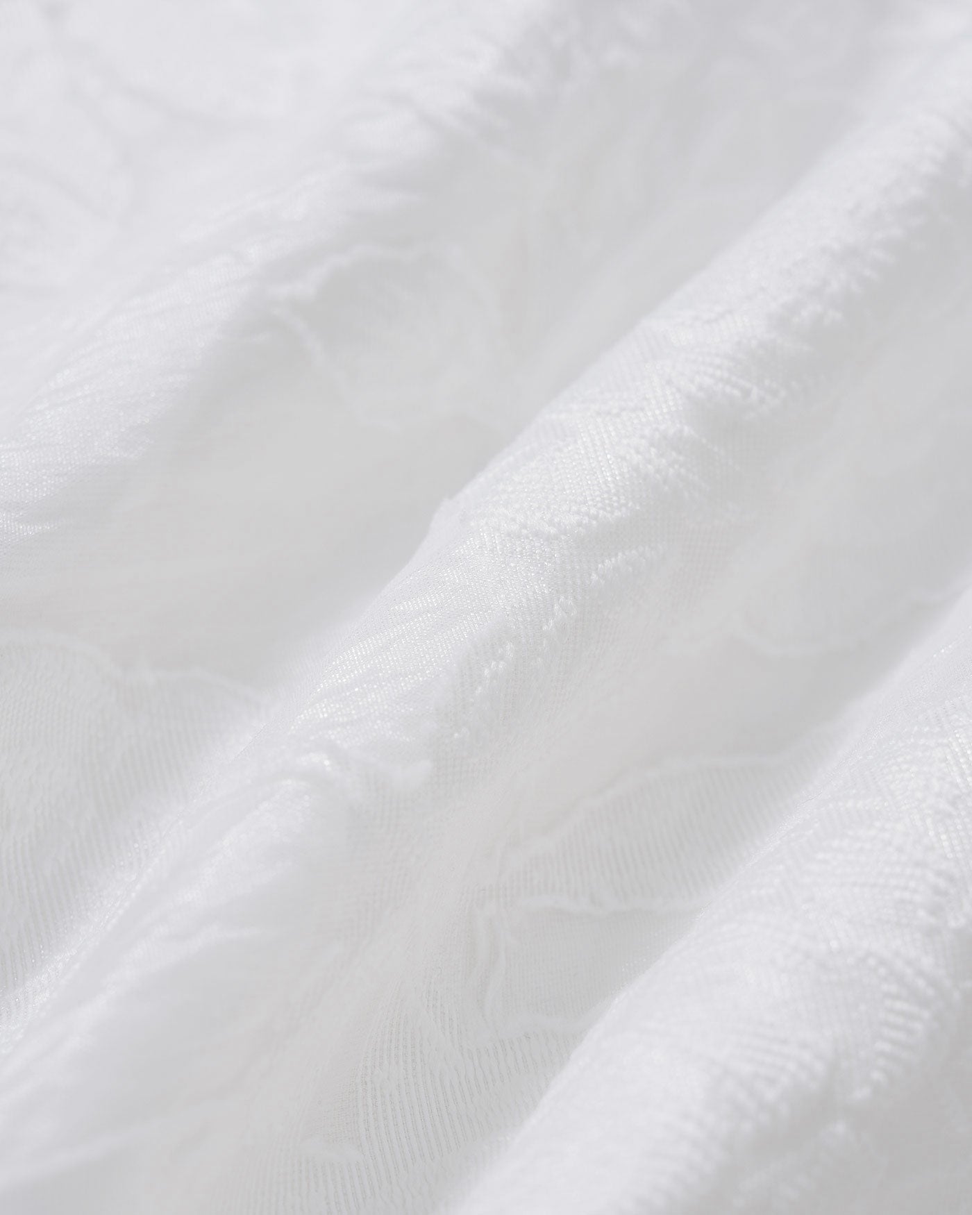 Beyaz Jakarlı Büzgülü Slip Midi Elbise