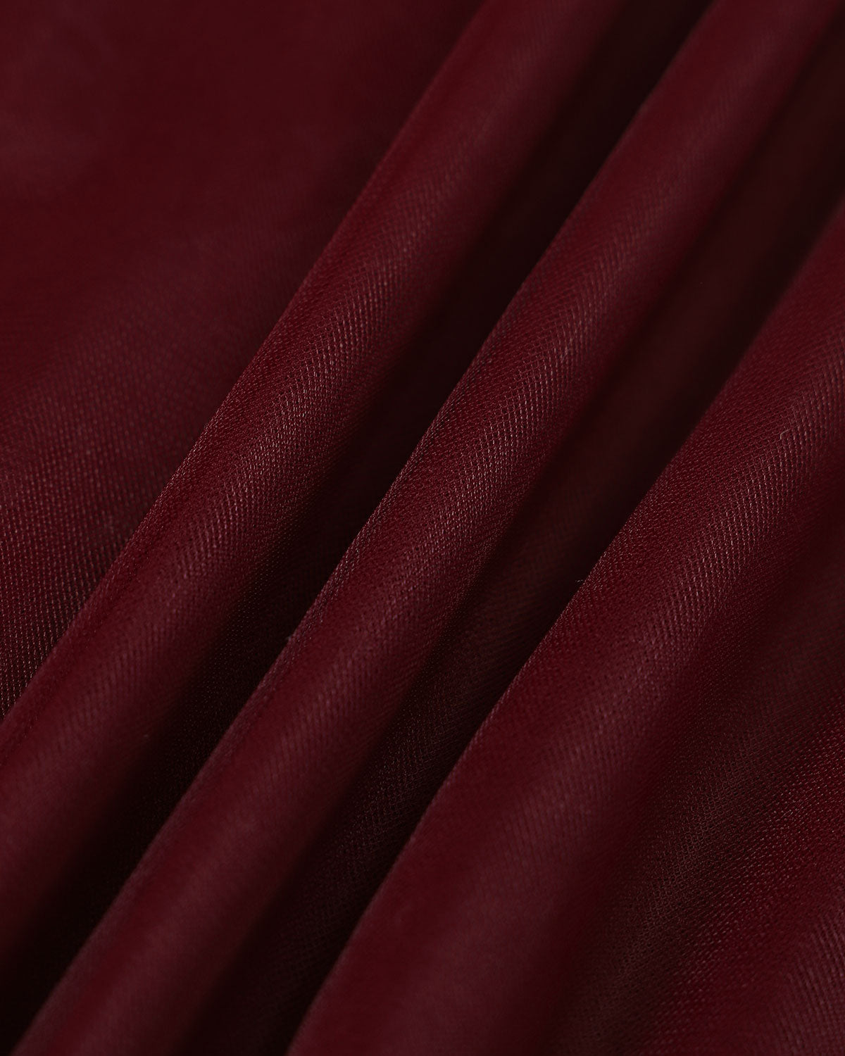 Bordo V Yaka File Kruvaze Maxi Elbise