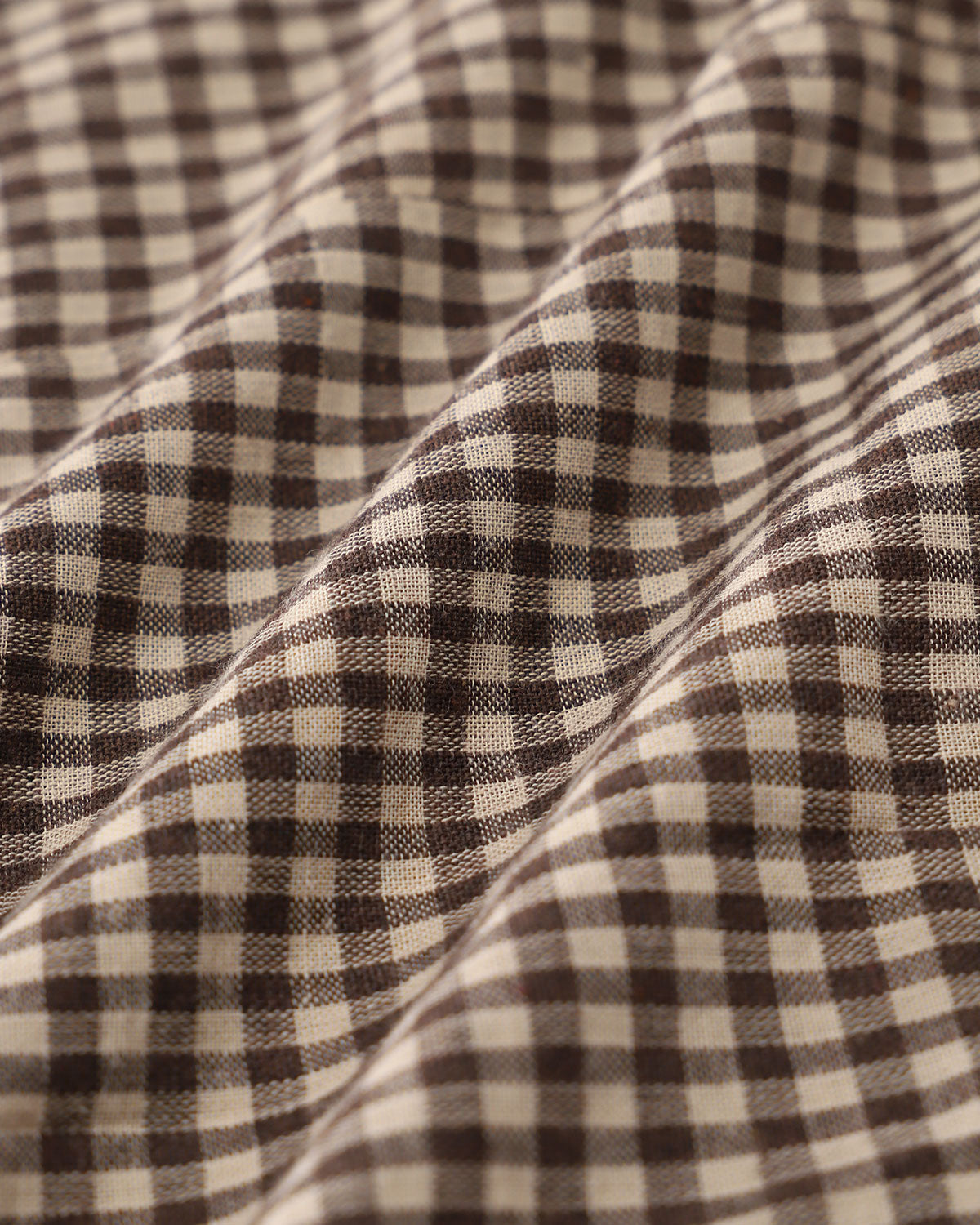 Kahverengi Gingham Slip Mini Elbise