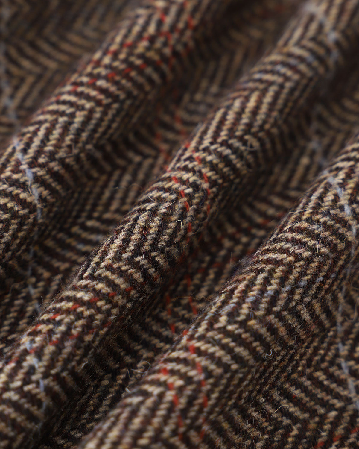 Kahve Lapel Belted Kruvaze Kaban