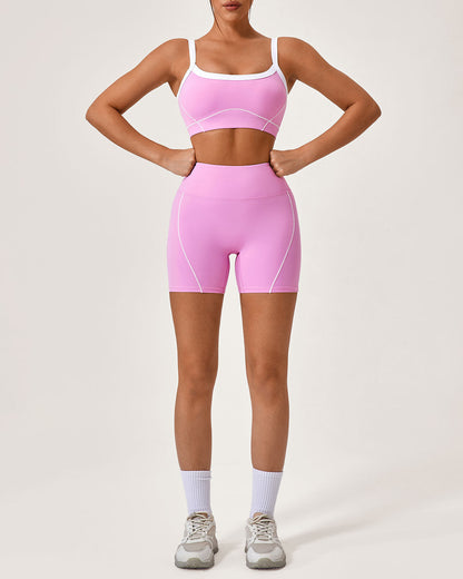 Pembe Contrast Yoga Atlet