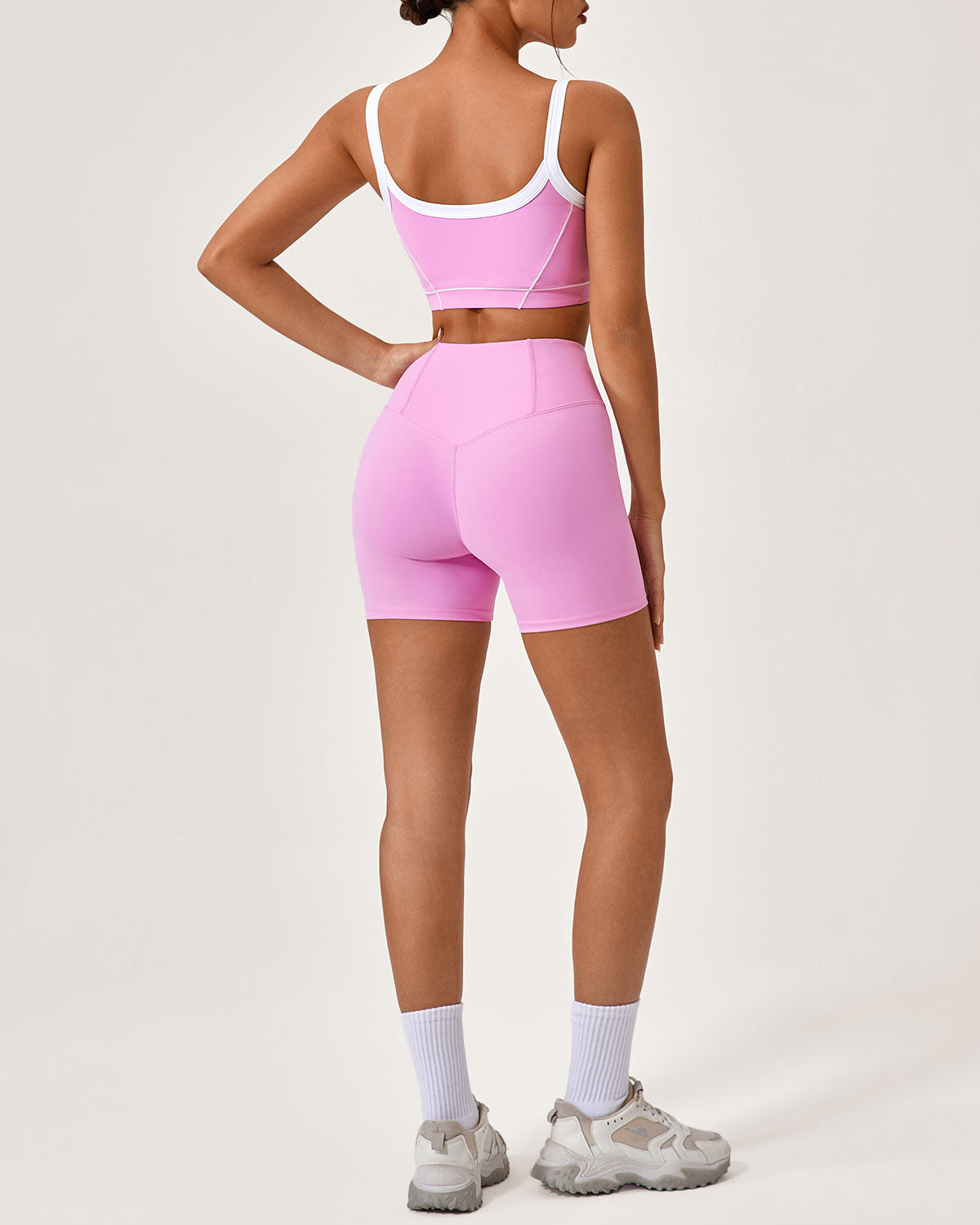 Pembe Contrast Yoga Atlet