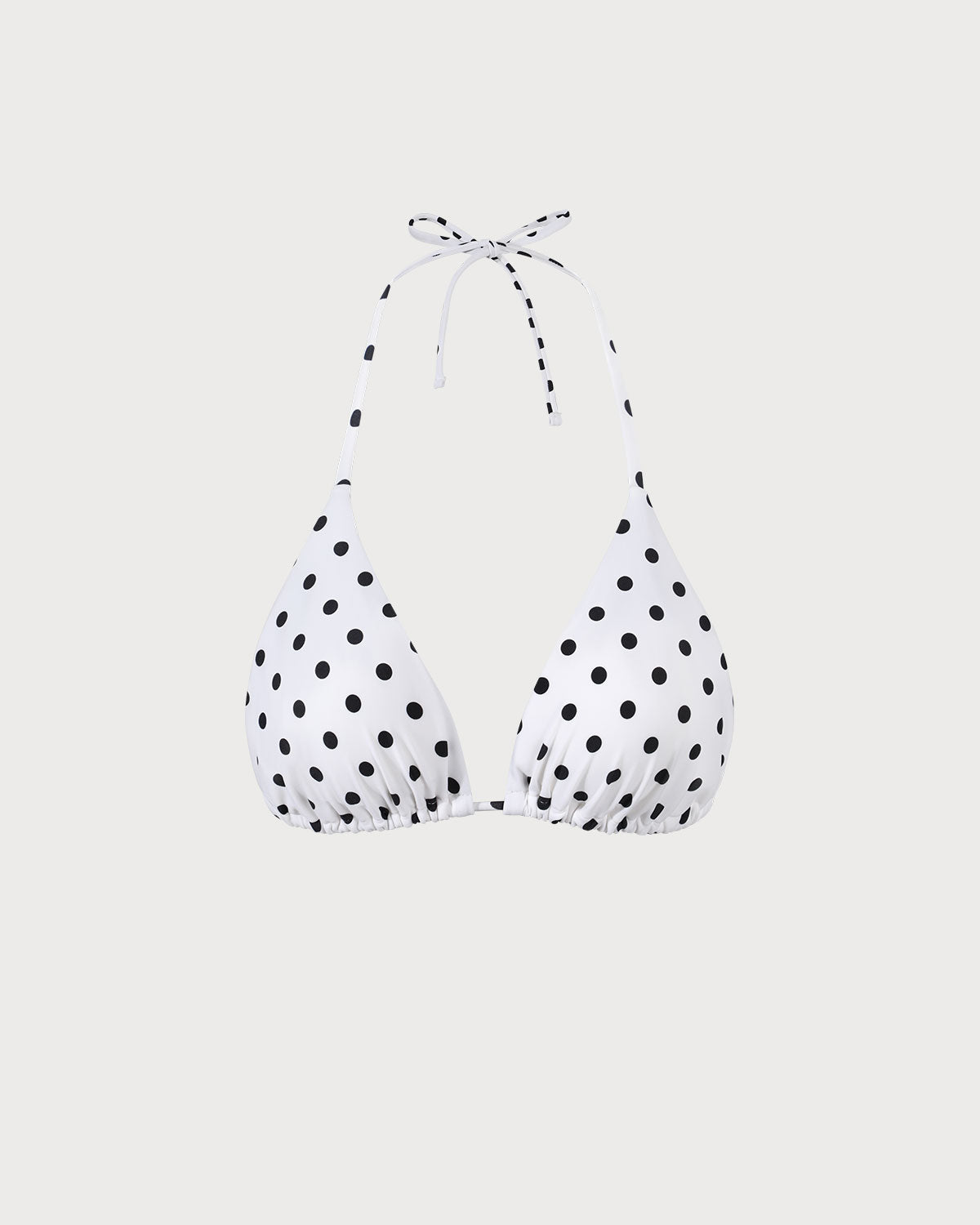 Puantiyeli Üçgen Bikini Üst