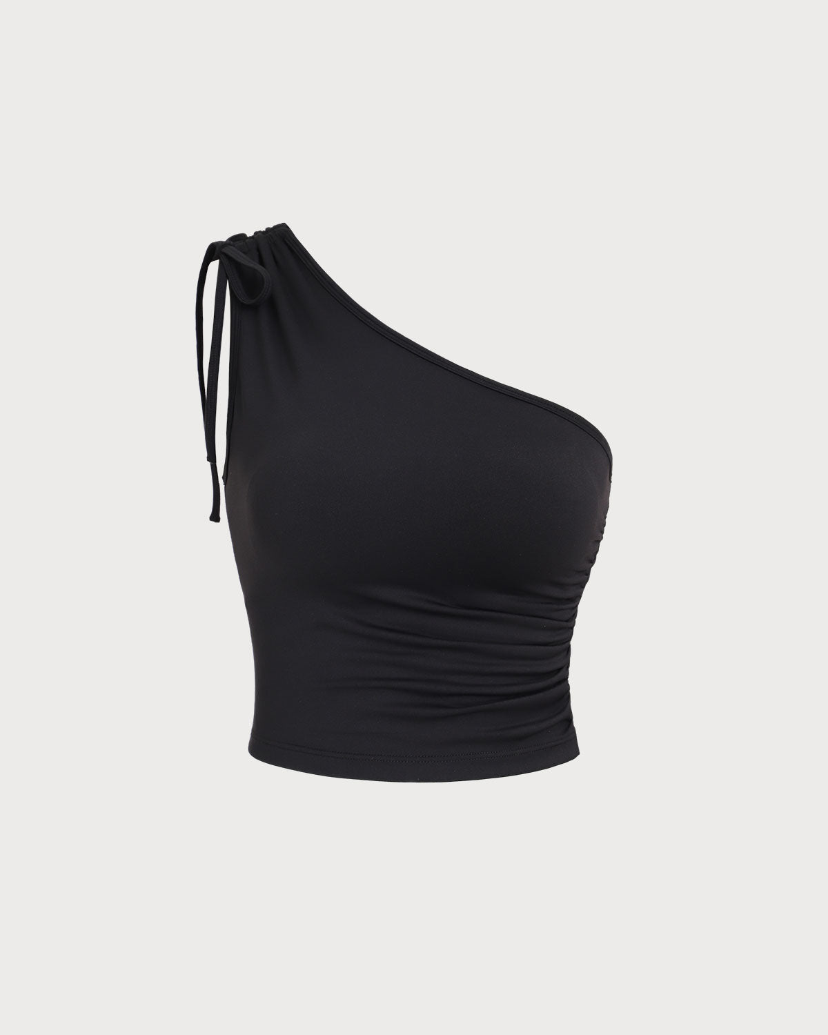 Siyah One Shoulder Yoga Atlet