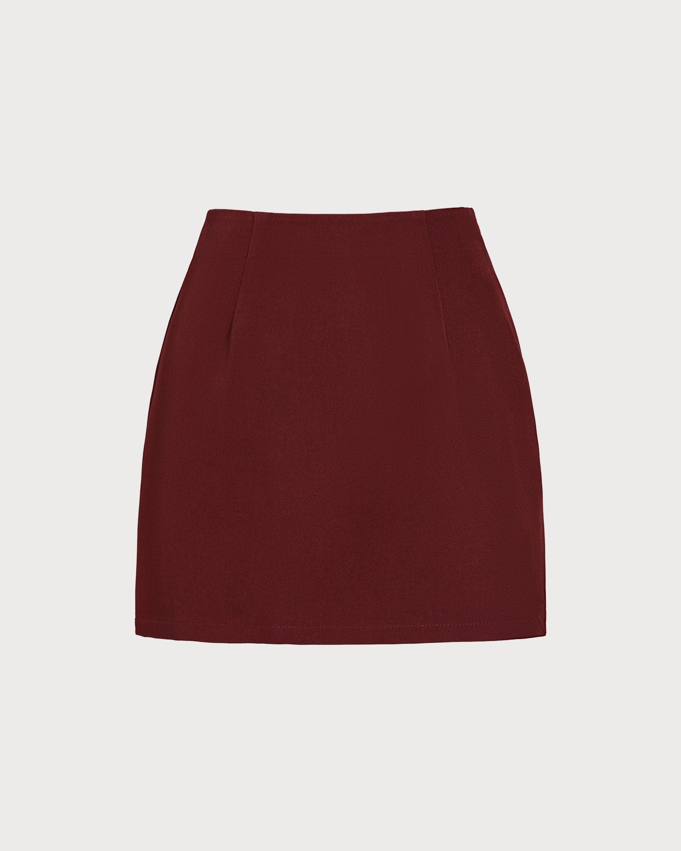 Bordo Normal Bel A Kesim Mini Etek