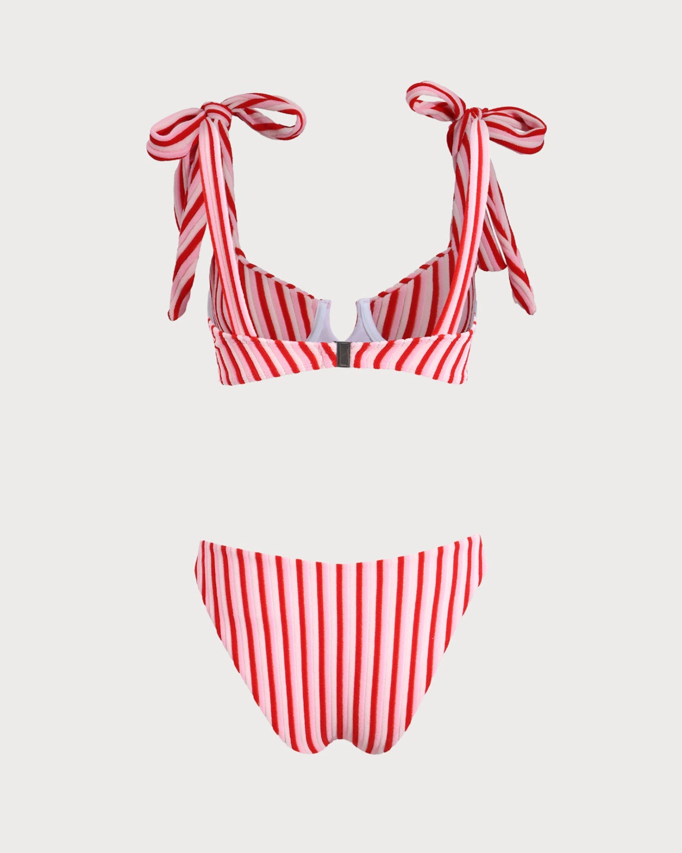 Pembe Çizgili Bikini Takımı