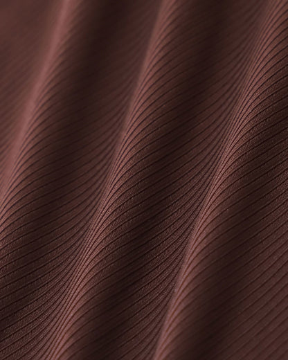 Kahverengi Ribbed Knot Bikini Takımı