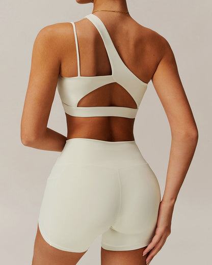 Kayısı Crop One Shoulder Yoga Cami Üst