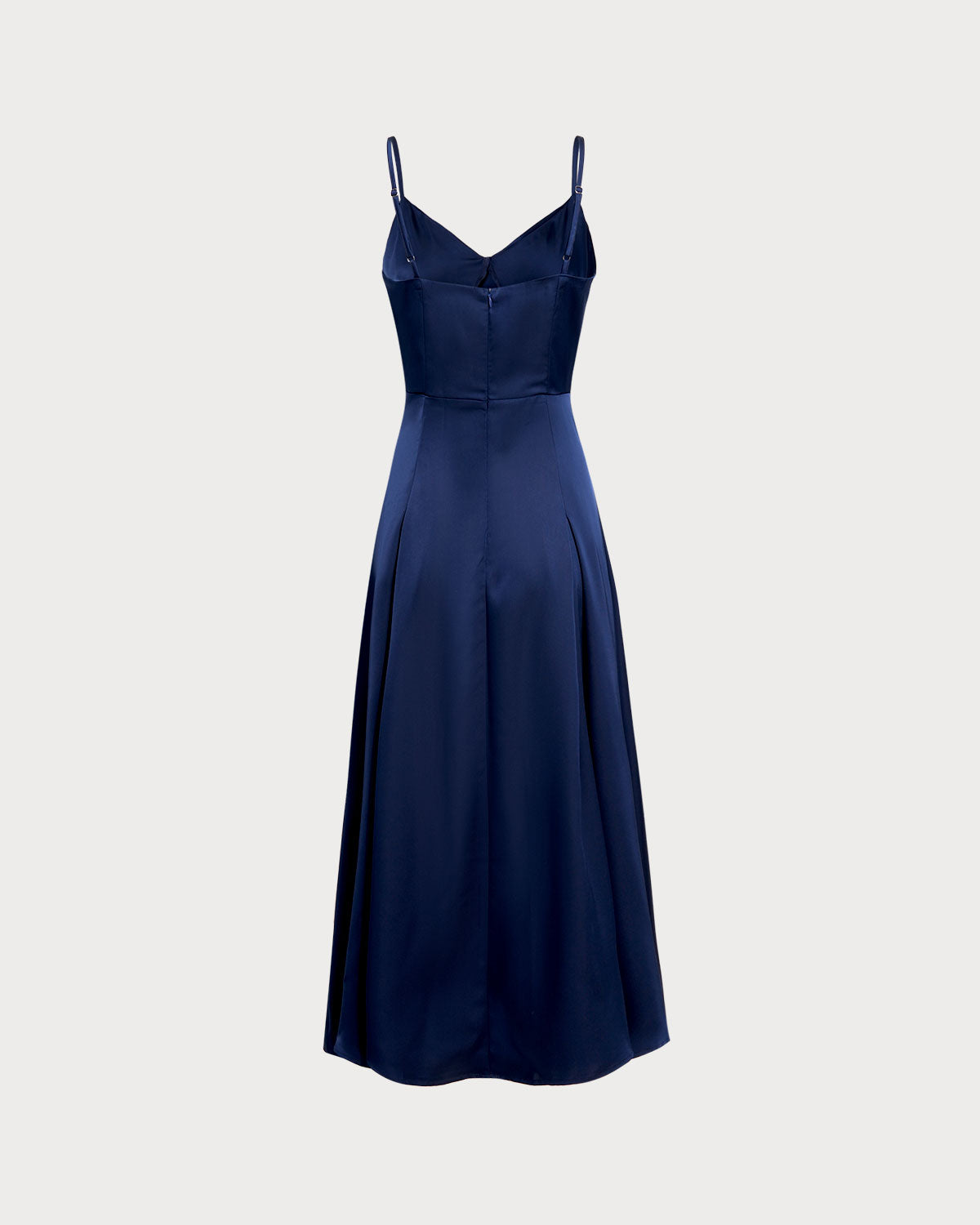 Lacivert A Kesim Slip Maxi Elbise
