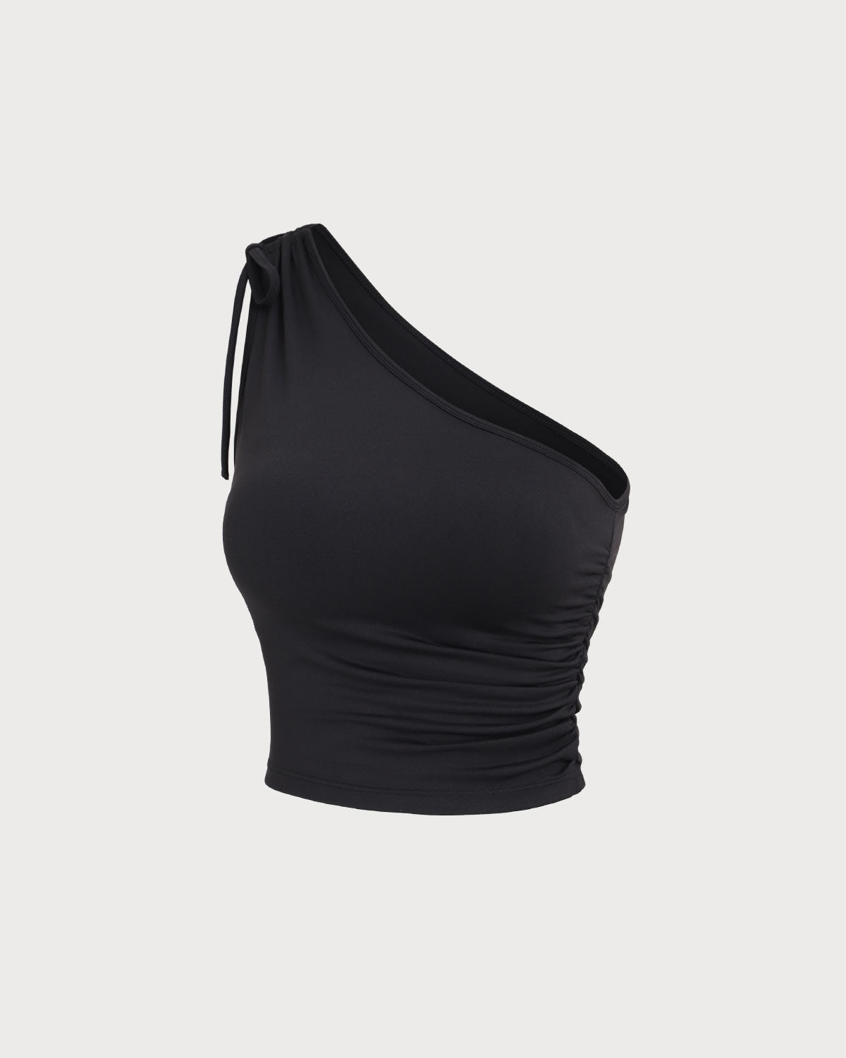 Siyah One Shoulder Yoga Atlet