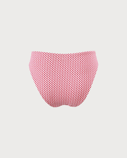 Kırmızı Ekoseli Bikini Altı