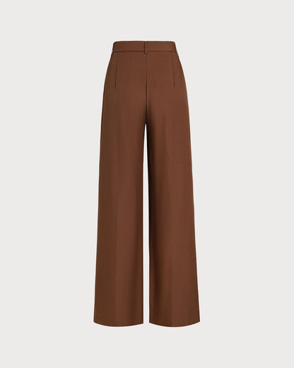 Karamel Normal Bel Düz Paça Pantolon