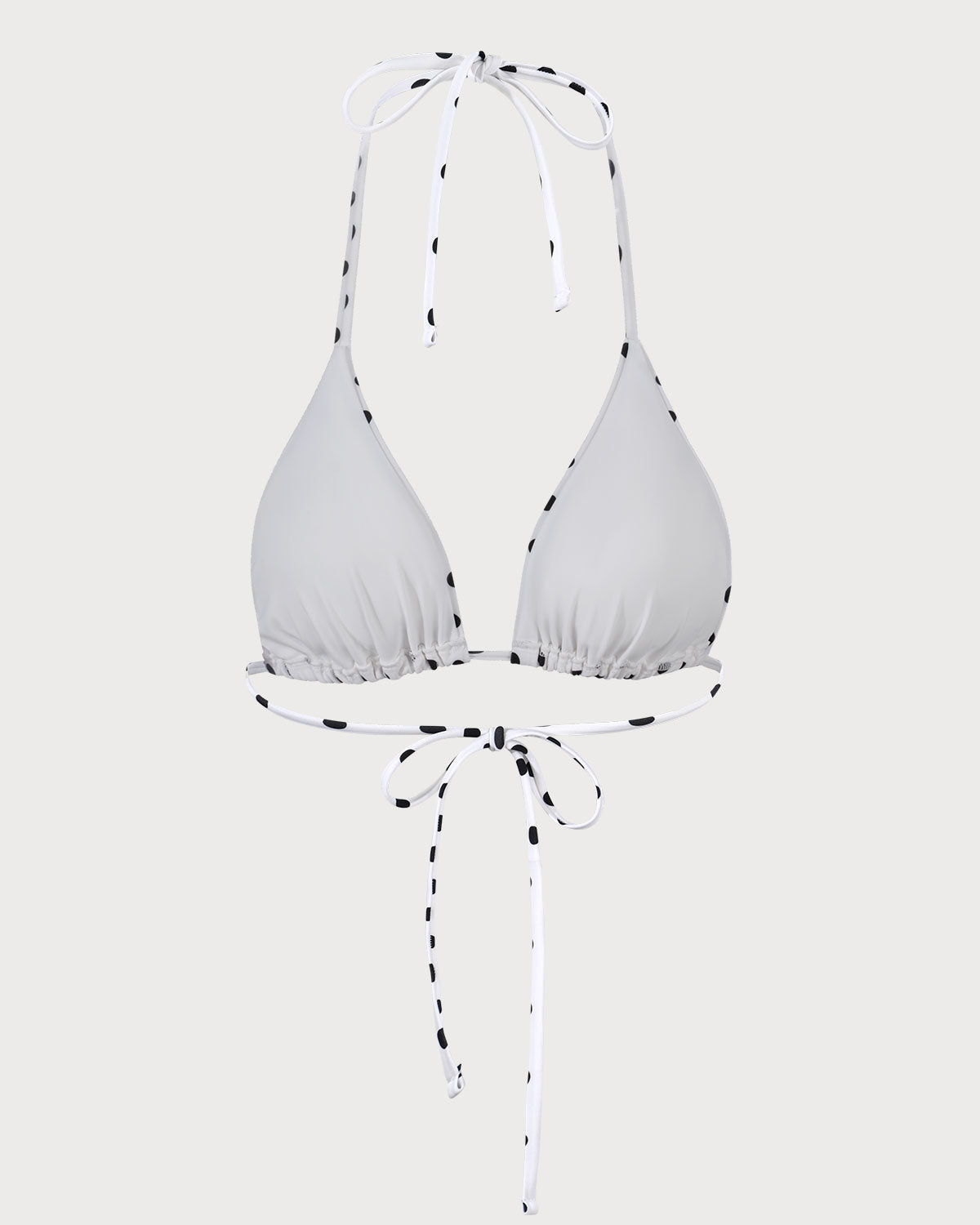 Puantiyeli Üçgen Bikini Üst