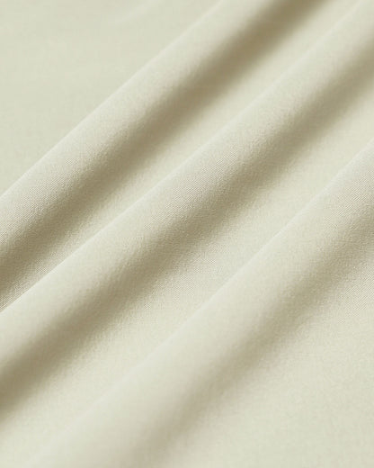 Yeşil Kare Yaka Cep Detaylı Slip Midi Elbise