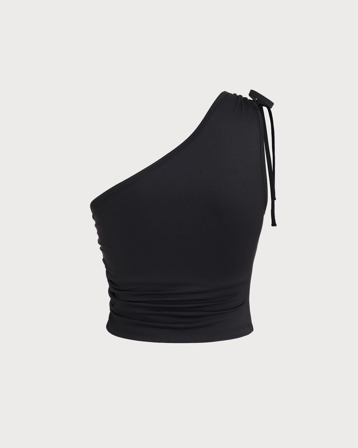 Siyah One Shoulder Yoga Atlet