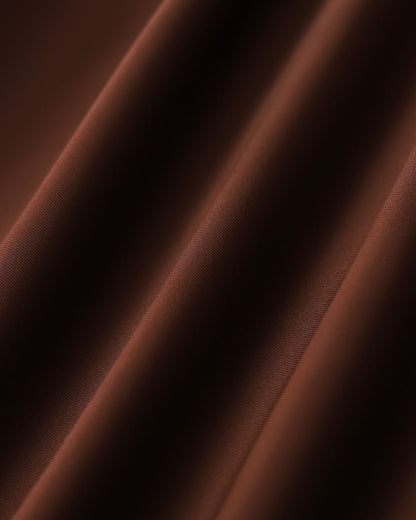 Kahve Büzgülü Pencil Midi Etek