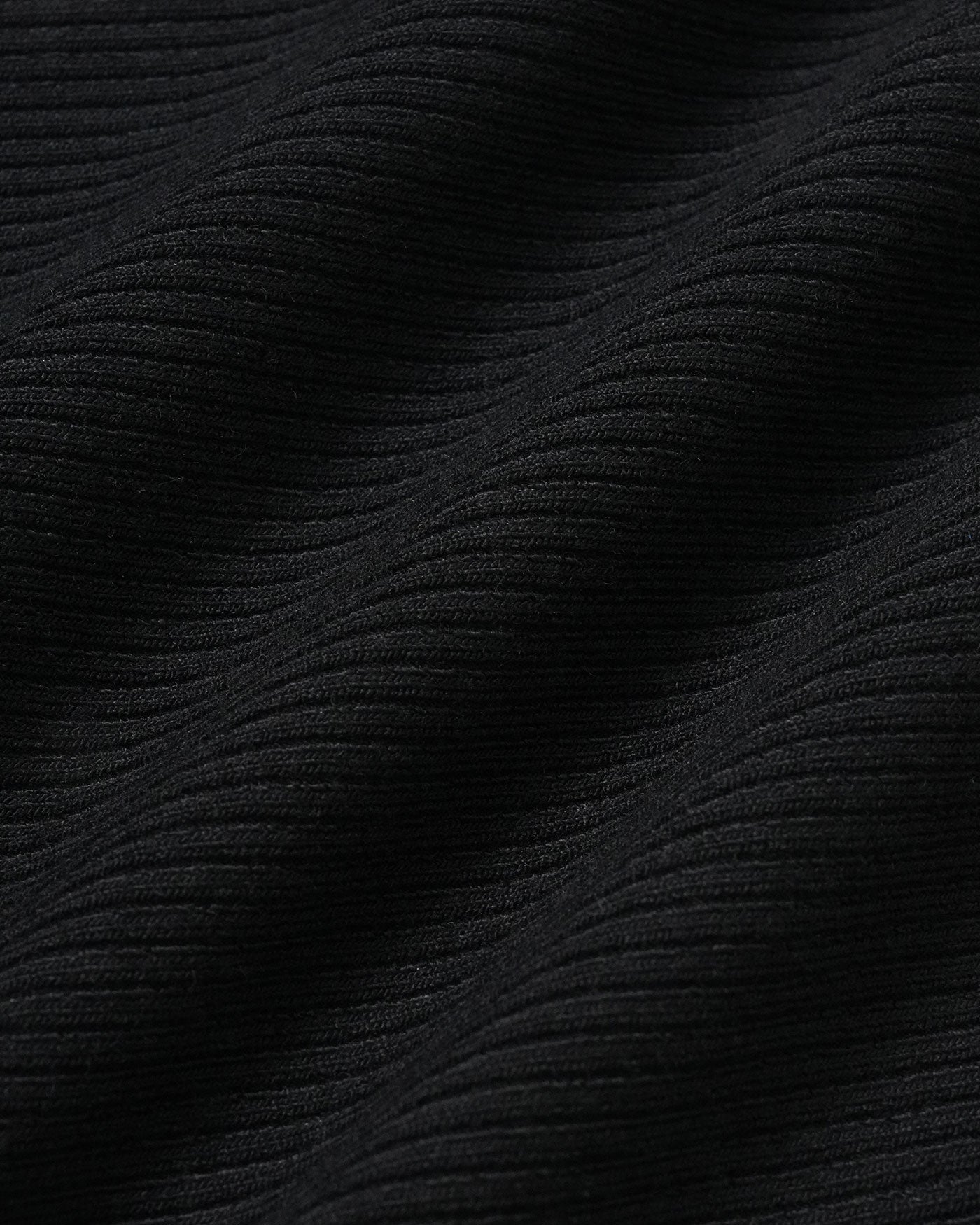 Siyah V Yaka Ribbed Triko Atlet