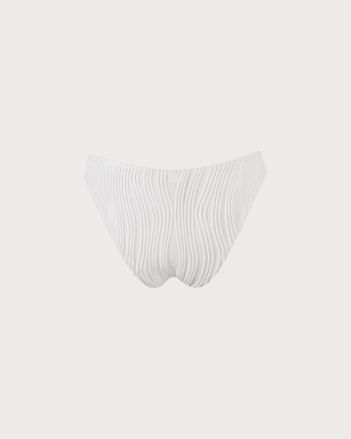 Beyaz Water Ripple Bikini Altı