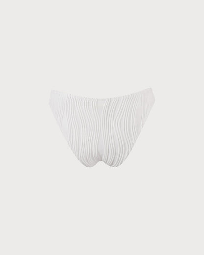Beyaz Water Ripple Bikini Altı