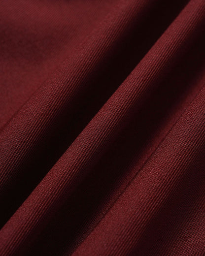 Bordo Düğmeli Belted Yelek