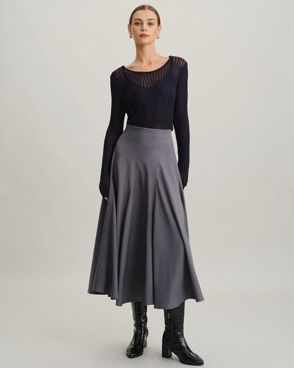 Lacivert Pullover Kazak Two-Piece Set