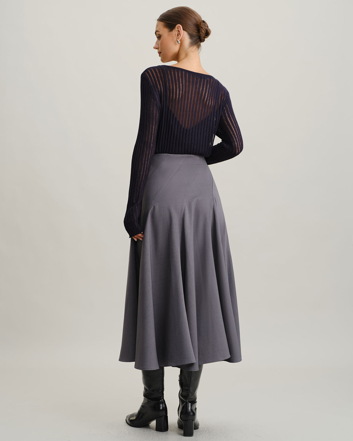 Lacivert Pullover Kazak Two-Piece Set