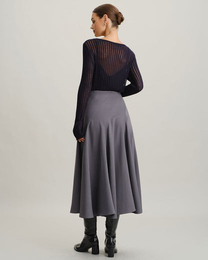 Lacivert Pullover Kazak Two-Piece Set
