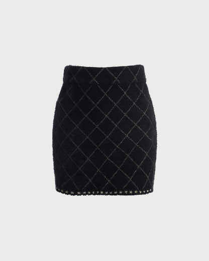 Argyle Hırka And Mini Etek Set