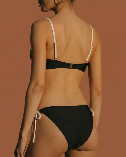 Siyah Kontrast Bralet Bikini Takımı