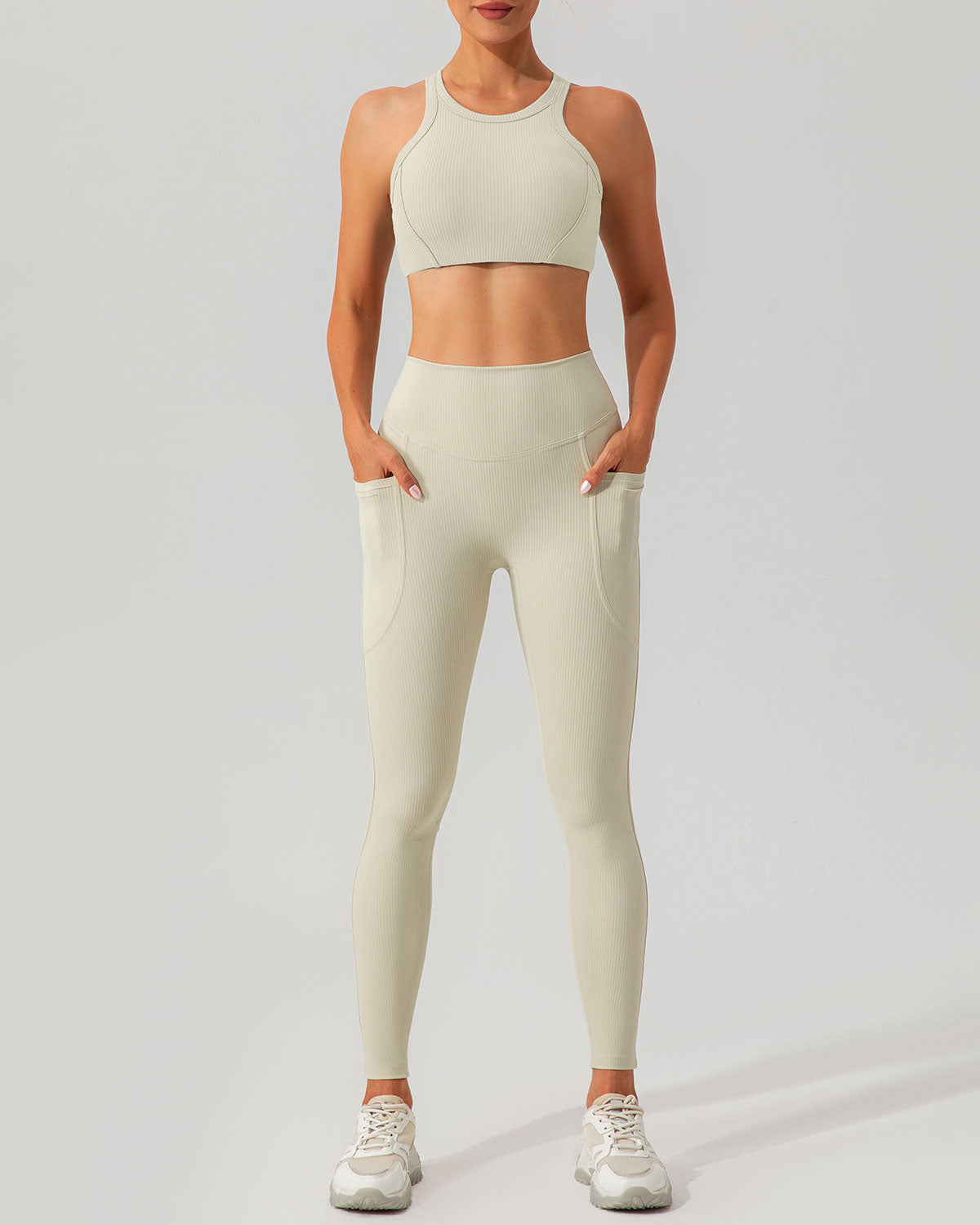 Bej I Sırt Yoga Atlet
