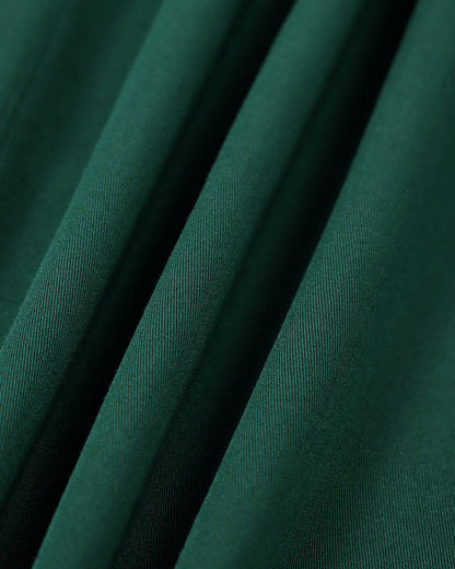 Yeşil Kayık Yaka Cutout Back Midi Elbise