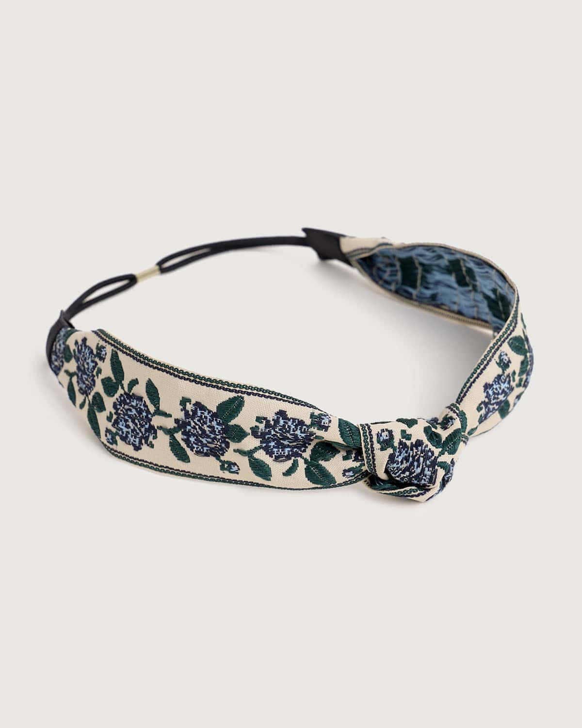Knotted Çiçek Desenli Nakışlı Headband