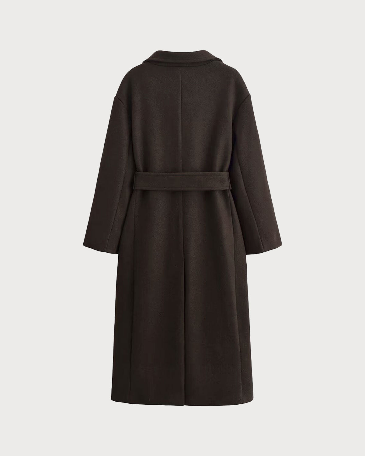 Kahve Belted Cep Detaylı Trench Kaban