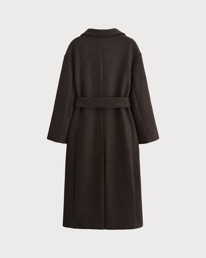 Kahve Belted Cep Detaylı Trench Kaban