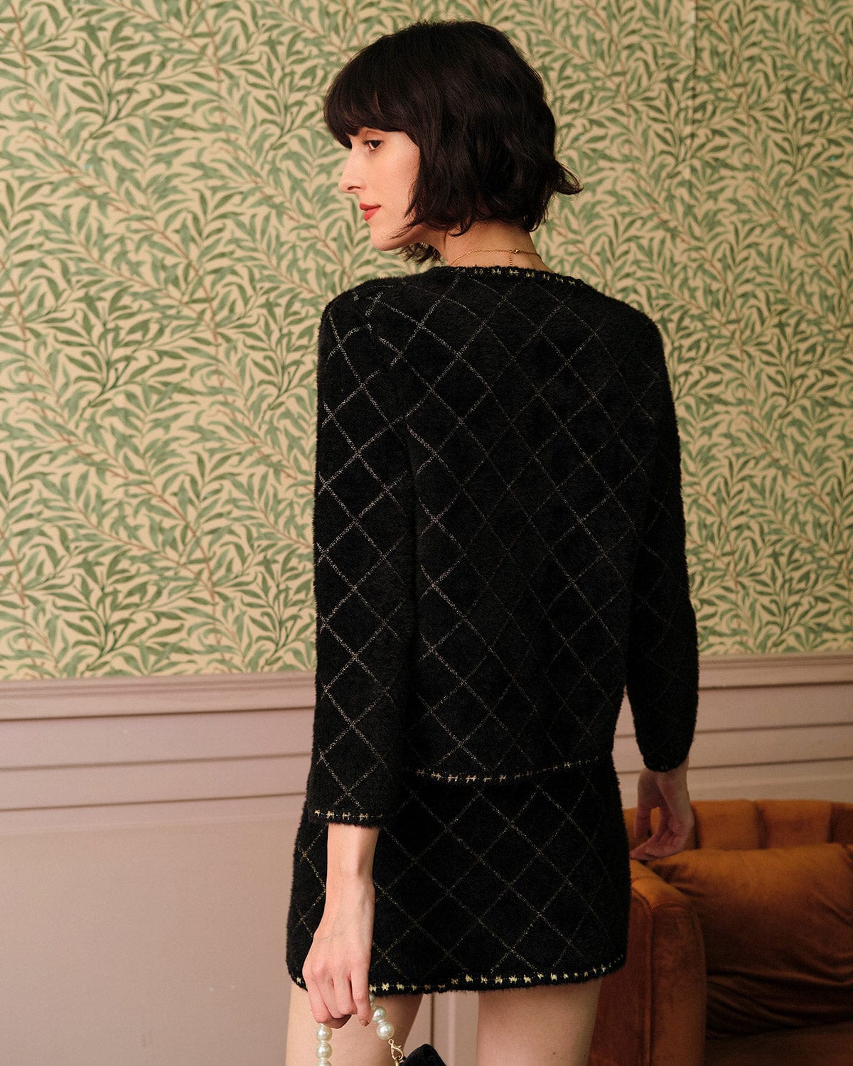 Argyle Hırka And Mini Etek Set