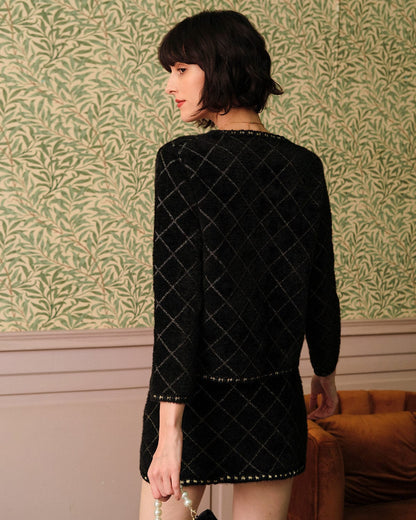 Argyle Hırka And Mini Etek Set