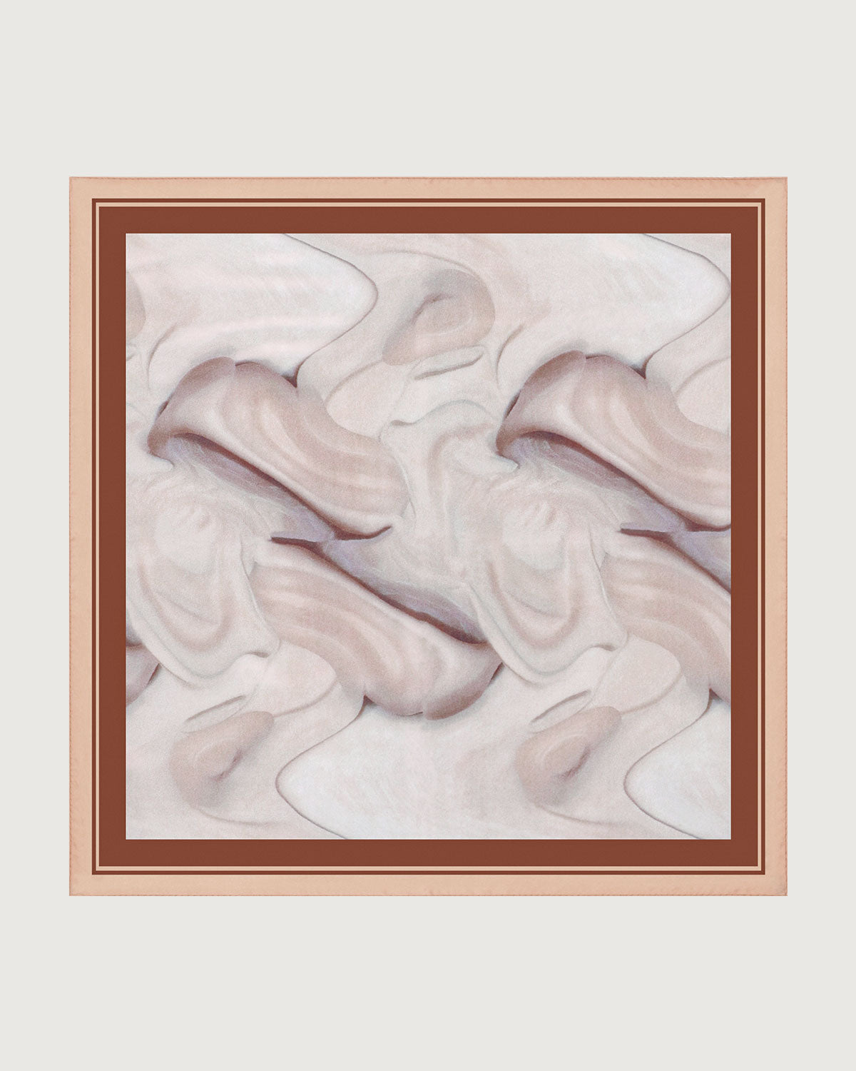 Haki Abstract Painting Kare Şal