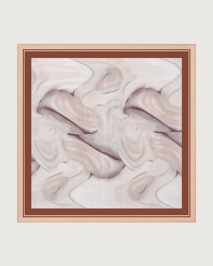 Haki Abstract Painting Kare Şal