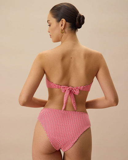 Kırmızı Ekoseli Bikini Altı