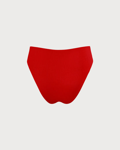 Kırmızı Ribbed Bikini Altı