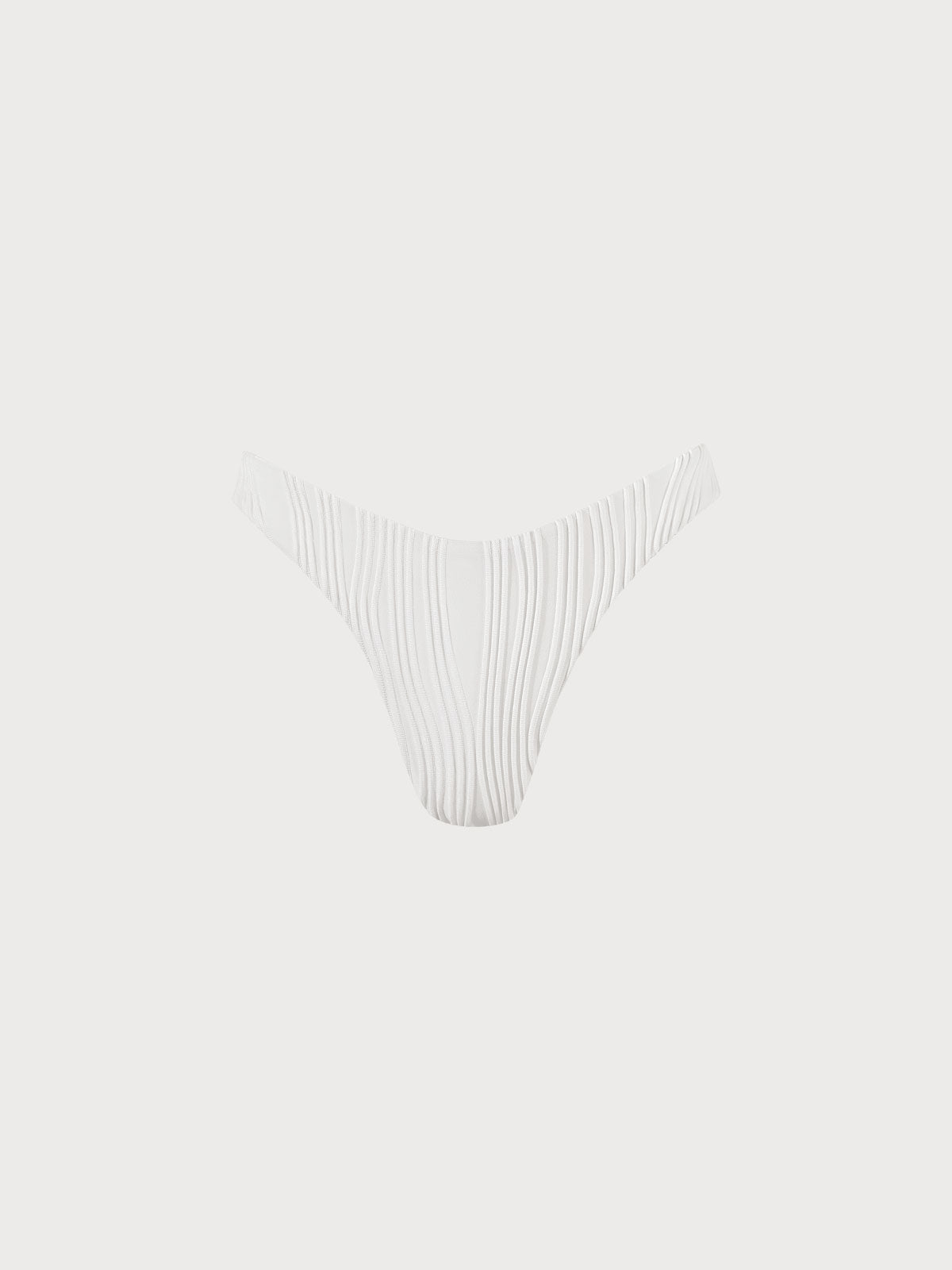 Beyaz Water Ripple Bikini Altı