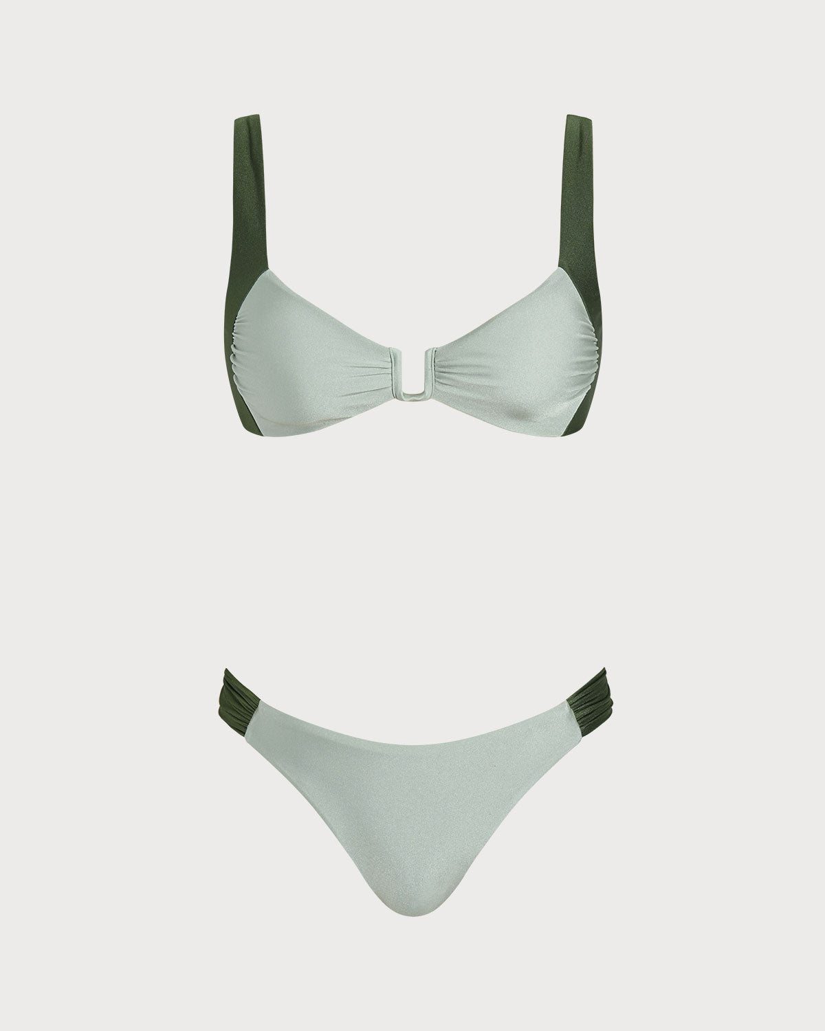 Yeşil Kontrast Bralet Bikini Takımı
