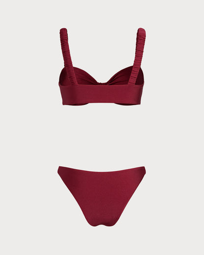 Kırmızı Bralet Bikini Takımı
