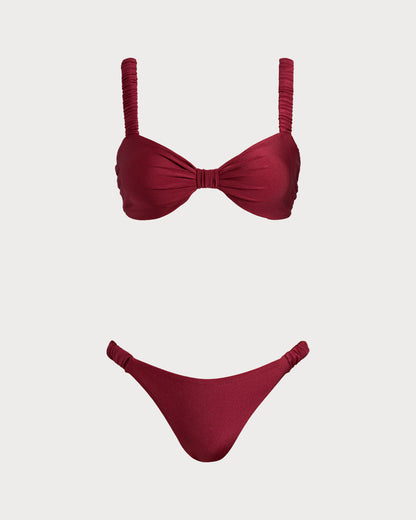 Kırmızı Bralet Bikini Takımı