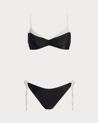 Siyah Kontrast Bralet Bikini Takımı