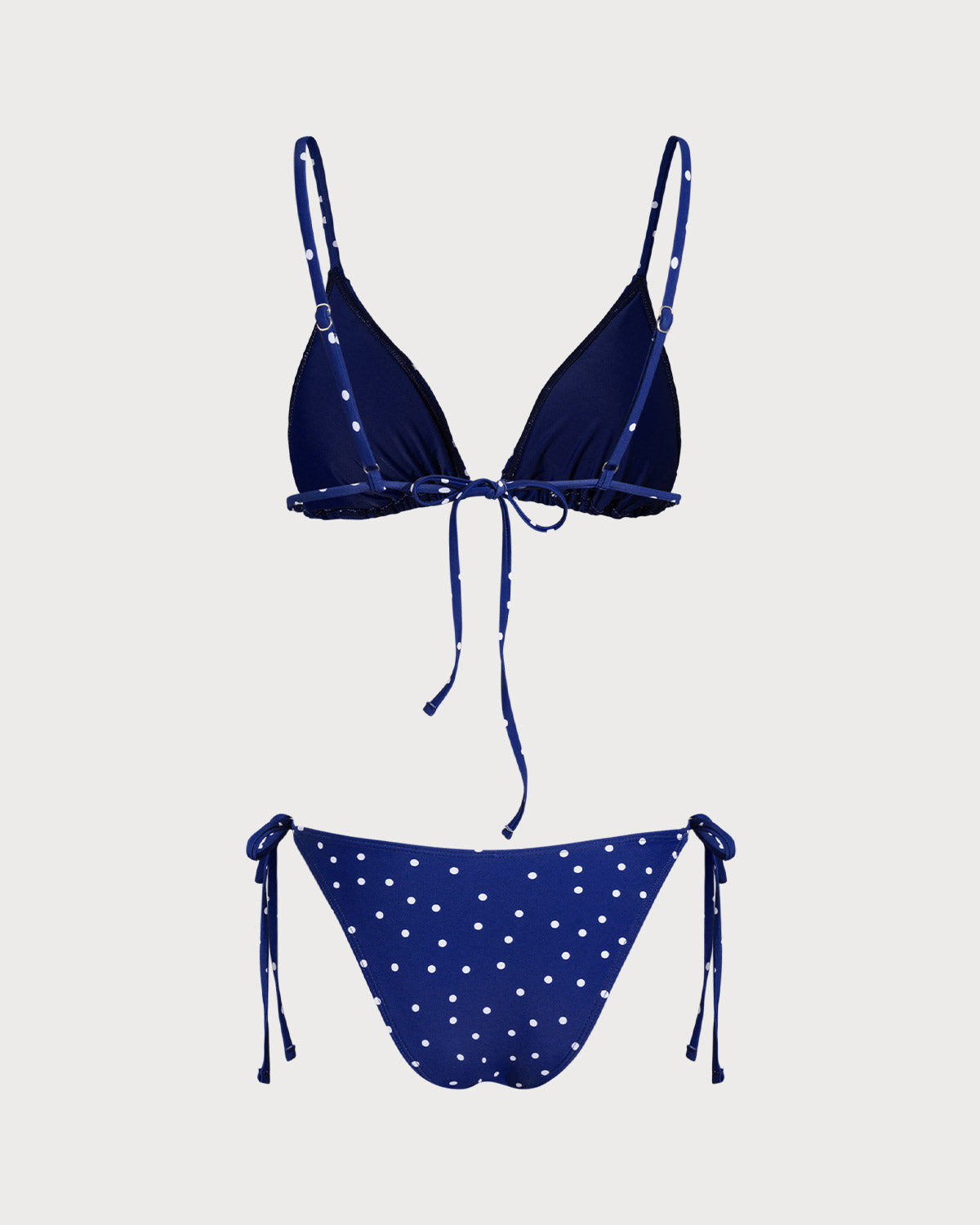 Mavi Polka Dots Bralet Bikini Takımı