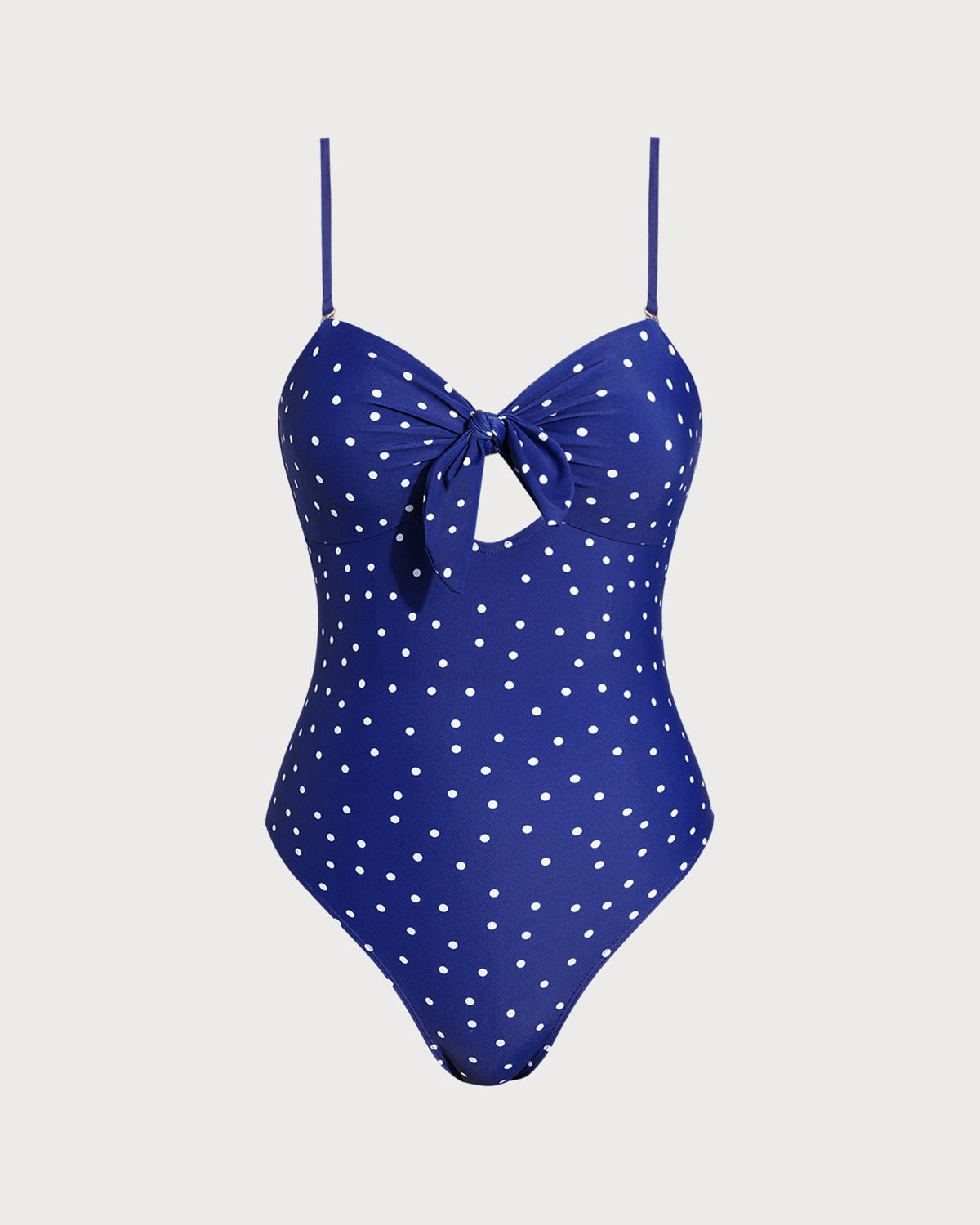 Mavi Desenli Puantiyeli Tek Parça Mayo Swimwear