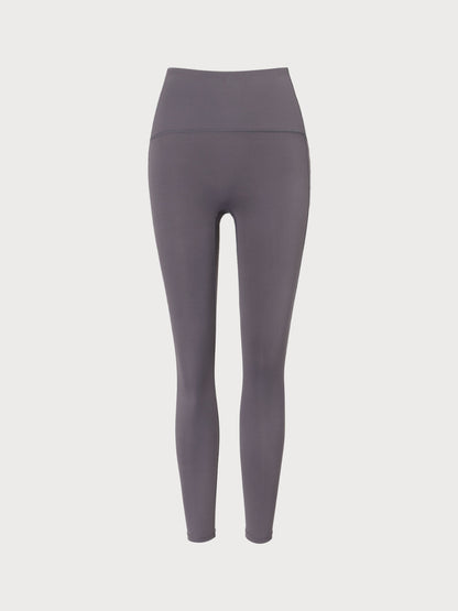 Gri Yüksek Bel Hızlı Kuruyan Leggings
