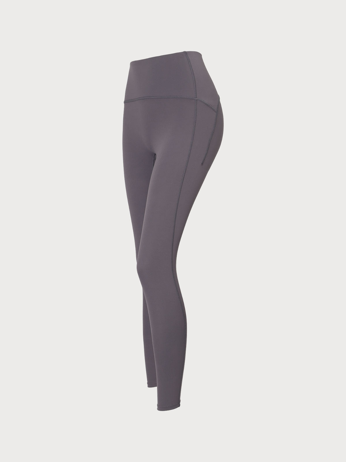 Gri Yüksek Bel Hızlı Kuruyan Leggings