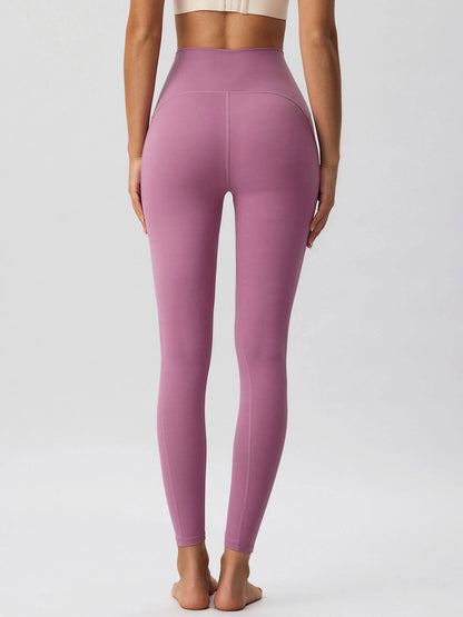 Pembe Yüksek Bel Hızlı Kuruyan Leggings